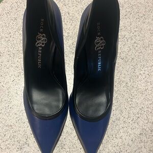 Rock& Republic royal blue and black 4.5 heel size 10